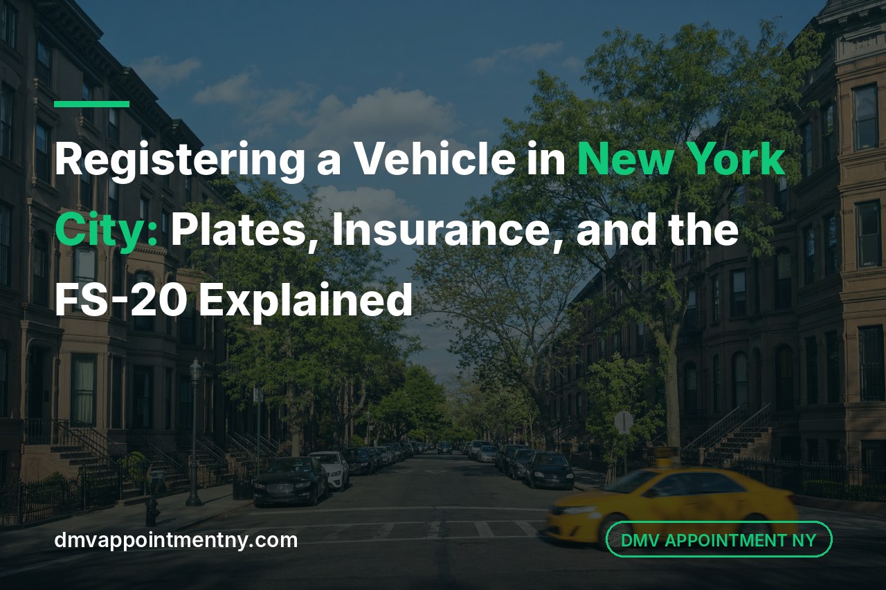 Registering a Vehicle in New York City: Plates, Insurance, and the FS-20 Explained